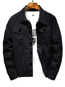 Veste en jean décontractée pour homme, de haute qualité, respirante, effet délavé, vintage, broderie hivernale, 100% coton - Product Image 3