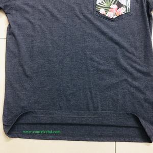 T-shirt unisexe de haute qualité à col rond et manches courtes, en tissu jersey respirant en mélange de coton et de viscose, avec motif lettres et devant non tissé - Product Image 5