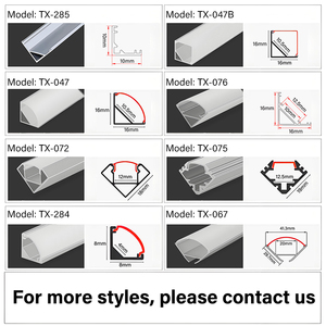 Bề mặt gắn ánh sáng tuyến tính <span class=keywords><strong>LED</strong></span> dải ánh sáng góc 45/90 độ Hợp kim nhôm hồ sơ nhà ở bền mờ 3 năm - Product Image 5