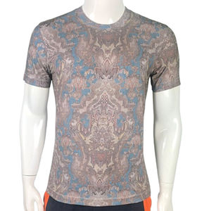 Camisetas Casuales de Hombre de Manga Corta con Cuello Redondo, Diseño Personalizado, Impresión Digital, Transpirables, Antibolitas, de Spandex/Algodón, Tejido de Punto Sólido en la Parte Delantera - Product Image 1