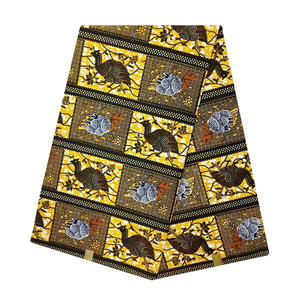 Premium Polyester Tie <b>Fabric</b> with Wax Print Garment Use Tailored to Your Brand with Lusaka Logo Personalization by Hitjem Export - Product Image 1