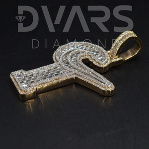 ทำด้วยมือกำหนดเองเครื่องประดับดี unisex 925เงินสเตอร์ลิงห้องปฏิบัติการปลูกเพชรที่เต็มไปด้วยความสุกใสกุหลาบทองฮิปฮอปเย็น - Product Image 2