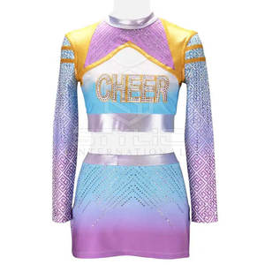 Icheerobics Custom Navy Blue High School Cheer Uniform Sprite <b>Cheerleading</b> Uniform Sets - Product Image 1