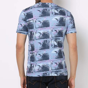 Camiseta de hombre de algodón 100% de alta calidad al por mayor, ropa deportiva de punto transpirable en 10 colores - Product Image 3