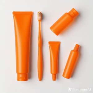 ชุดแปรงสีฟันโรงแรมสีส้มสง่างามชุดดูแลช่องปากเรียบง่ายพร้อมยาสีฟันและกล่อง100สำหรับเดินทาง - Product Image 2