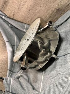 AK Brass La Mã Quay Số Kim Loại Bàn Tròn Đồng Hồ Với Top Móc Trong Bạc Hoàn Thành Cho Bảng Trang Trí Nội Thất - Product Image 3