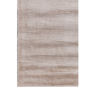 Tapis classiques rayés en viscose tissés à la main, beige brun, rectangulaires, 10 mm, technique Jacquard pour la maison, le couloir, la chambre - HPV-7020 - Product Image 4