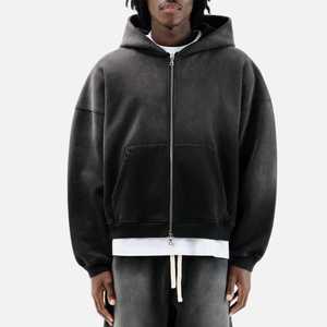 Sudadera con Capucha de Algodón de Alta Calidad, Estilo Urbano, con Bordado Personalizado, Hombros Caídos, Corte Cuadrado, Gruesa, Antiencogimiento - Product Image 2