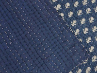 Indigo Print Kantha Quilt Throw Bettdecke Baumwoll decke Gudari Tages decke Bettwäsche Decke direkt zum Fabrik preis