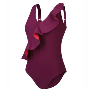 2024 sur mesure de haute qualité femmes Fitness une pièce maillot de bain taille haute lettre imprimer plage maillot de bain été OEM ODM - Product Image 4
