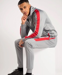 Chándal de compresión deportivo de verano personalizado para hombre, ropa deportiva para correr, conjunto de chándales para hombre con cremallera de doble color - Product Image 2