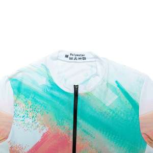 Maillot de cyclisme personnalisé pour homme à manches courtes, coupe-vent, séchage rapide, polyester et élasthanne, fermeture éclair, protection UV, quatre directions - Product Image 6