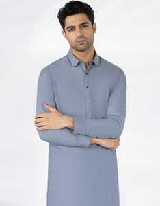 Vêtements musulmans traditionnels ethniques personnalisés Shalwar Kameez en coton Costume formel pakistanais Pathani 2 pièces pour homme Soirée Hiver Respirant - Product Image 4