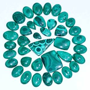 Malachite super naturelle pierre précieuse en vrac gros Malachite Cabochon pierre précieuse belle pierre précieuse pour la fabrication de bijoux - Product Image 6