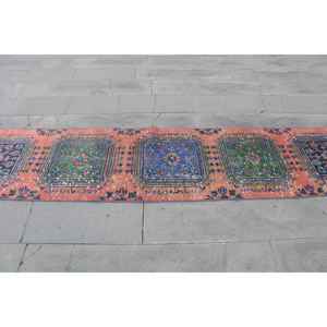 2.2x11 ft Vintage Turkish Rug, <b>Runner</b> Rug, <b>Red</b> Wool Rug - Product Image 4