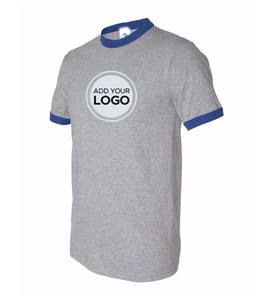 T-shirts à manches courtes et col rond en coton pour hommes 60% T-shirt à logo personnalisé en polyester en 40% coton - Product Image 6