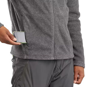 OEM fabricante personalizado manta Zip Up Bomber invierno cálido abrigo de lana Polar personalizado chaquetas para los hombres - Product Image 5