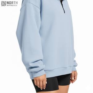 Vente en gros de sweat-shirt uni de haute qualité surdimensionné 100% coton respirant Streetwear imprimé à manches longues confortable pour hommes sweat-shirt en coton - Product Image 4