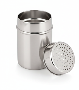 Shaker à poudre en acier inoxydable écologique de qualité supérieure avec finition chromée polie miroir pour la cuisine et la boulangerie Chili - Product Image 2