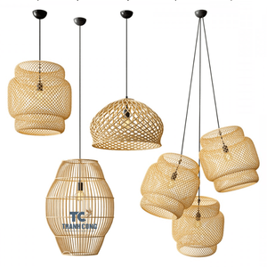 Hot Selling LED Wicked Bamboo Lampshades Handicrafts Vietnam Featuring Rustic Traditional Modern European Scandinavian LED Bulb - Product Image 1