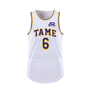 Maillot de basketball sans manches en polyester 100 % écologique, sur mesure, de haute qualité, respirant, performance optimale, grandes tailles - Product Image 2