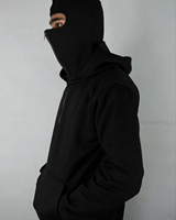 Sweat à capuche Ninja brodé sur mesure ultra doux et chaud pour l'hiver en polaire pour hommes en coton oversize coupe régulière OEM