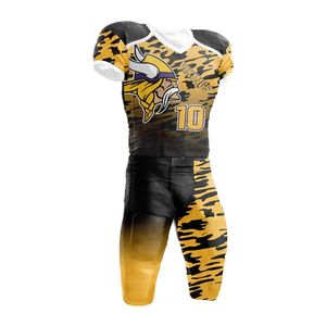 Logotipo personalizado 100% poliéster transpirable uniforme de fútbol americano conjuntos impresos de alta calidad para hombres y mujeres - Product Image 2