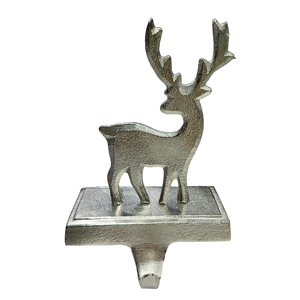 Argent Antique Renne Bas Titulaire Métal Aluminium Bas De Noël Titulaire Heavy Duty Feutre Et Chaussettes Cintre - Product Image 4