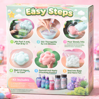 Tofoam Vente en gros Kit de pâte à modeler cristalline mignonne et souple, jouet sûr pour enfants, pour loisirs créatifs et bricolage, avec œufs de Pâques à presser