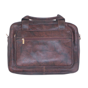 Handmade Vintage Leather Cross-Body <b>Handbag</b> with Two Handles Attractive <b>Laptop</b> Carry Zipper Closure and Rivet Decoration - Product Image 5