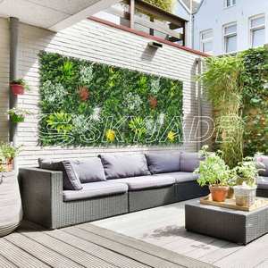 100cm * 100cm SKYJADE <span class=keywords><strong>Juan</strong></span> Paneles de setos de boj artificiales Panel de pared de fondo Planta artificial - Product Image 1