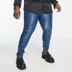 Pantalones de cuero para hombre de alta calidad Diseño de lona casual con pantalón de cuero para hombre de alta calidad lavado antiarrugas - Product Image 3
