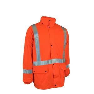 100%Cotton Hi Vis Rain Wear Waterproof High Visibility <b>Jackets</b> <b>Reflective</b> Work Clothing Safety <b>Jacket</b> for <b>Men</b> - Product Image 1