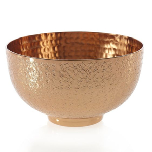Bol en cuivre naturel pour la décoration de la cuisine et le service des repas, ajoutant une touche rustique douce à toute pièce ou à toute table, créant une ambiance unique. - Product Image 6