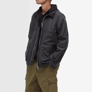 Men's Hooded <b>Waxed</b> Nylon Winter Jacket Plus Size Breathable Waterproof Washed <b>Canvas</b> Workwear - Product Image 2