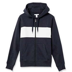 Sudadera con Capucha para Hombre 100% Algodón al por Mayor con Cierre y Logotipo Personalizado, Estampado Sólido, Técnicas de Teñido Anudado y Teñido Liso, Económico - Product Image 1