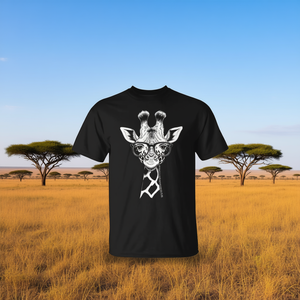 Camiseta informal de verano con gráfico de jirafa, diseño lindo para amantes de los animales - Product Image 3