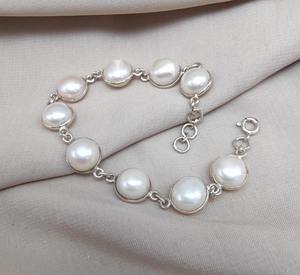 Bracelet tennis classique pour femme en argent sterling 925, perle tendance, fait main, cadeau de mariage - Product Image 3