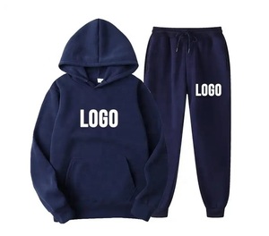 Survêtements en coton pour hommes, survêtements de jogging en molleton avec logo personnalisé et sweats à capuche, vêtements d'hiver - Product Image 5