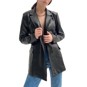 เสื้อโค้ทยาวหนังแท้สไตล์วินเทจสำหรับผู้หญิงเสื้อโค้ทยาวระบายอากาศได้ดีสำหรับฤดูหนาว - Product Image 1
