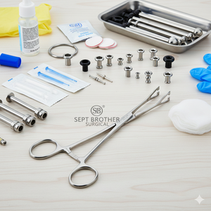 กรรไกรและคีมเจาะร่างกายแบบมืออาชีพ ทำจากสแตนเลส - Product Image 2