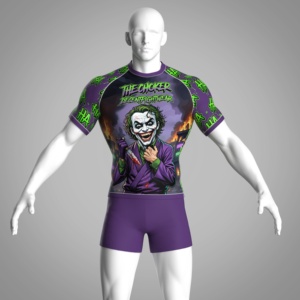 Men's Rashguard Anti-slip Band Four-Way Stretch Anti-bacterial Custom Logo No-Gi Grappling <b>Compression</b> <b>Shirt</b> Digital Print - Product Image 3