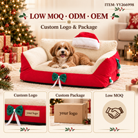 Lit pour chat en flanelle pelucheuse Yangyangpet, amovible, lavable, extra large, style nid carré, confortable pour l'hiver, maison pour animaux de compagnie