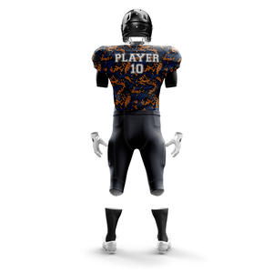 Conjunto de camiseta de fútbol americano hecho a medida Unisex transpirable de secado rápido de talla grande uniformes de manga corta con nombre Número bajo - Product Image 3