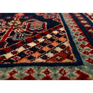 Tapis en laine noué à la main Aalam Blue, grand tapis rectangulaire abstrait à motif médaillon pour salon, couloir et autres pièces de la maison - Product Image 3