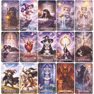 Cartes de tarot pour débutants English Magical Cats pour les anglophones - Product Image 3