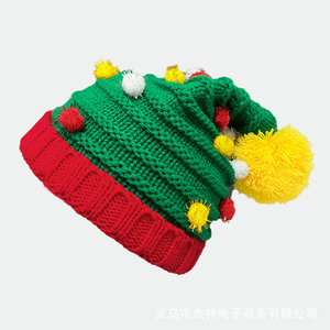 หมวกบีนนี่อะคริลิคแบบมีลายทาง ดีไซน์คริสต์มาส สำหรับฤดูหนาว  รับทำโลโก้ตามสั่ง  ลายแจ็คการ์ด  หมวกทรงสกัลลี่ - Product Image 6