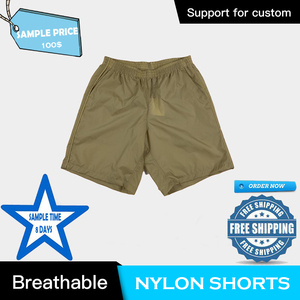 Pantalones cortos cortavientos para correr deportivos de verano y otoño ecológicos para hombre, pantalones cortos de nailon sólido con logotipo impreso personalizado - Product Image 4