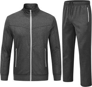 Custom Regular Fit Streetwear 2 in 1 Jogging <b>Tracksuit</b> Set Stand Collar Wholesale Running Sports Wear Printed - Product Image 1