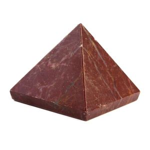 Pirámide de Cristal de Jaspe Rojo Natural de 45-50 mm para Fuerza, Estabilidad y Conexión a Tierra - Product Image 1